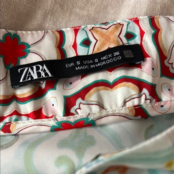 Zara Multicolor Patterned High Low Skirt - Picture 2 of 4